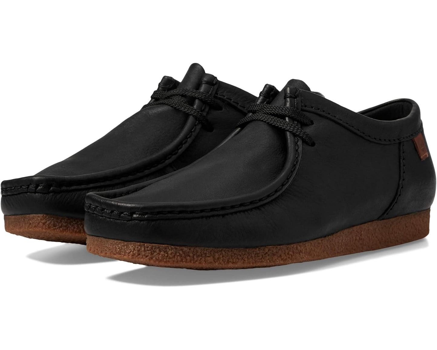 Men's Clarks Shacre II Run Shoes Black Leather