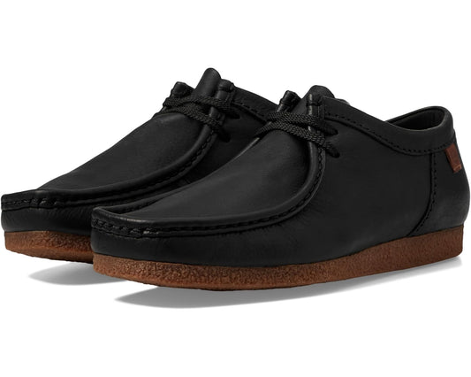 Men's Clarks Shacre II Run Shoes Black Leather