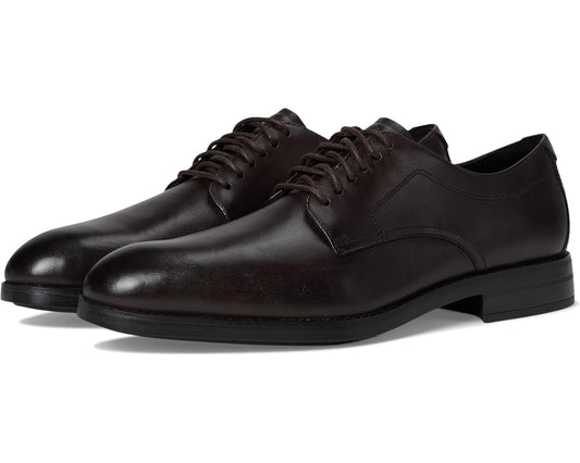 Men's Cole Haan Harmon Grand Plain Toe Oxfords Dark Chocolate/Black Waterproof