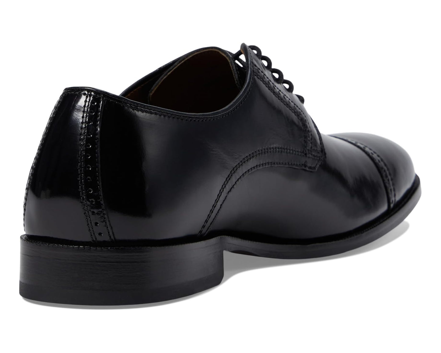 Men's Johnston & Murphy Bradford Dress Cap Toe Oxford Black Brush-Off