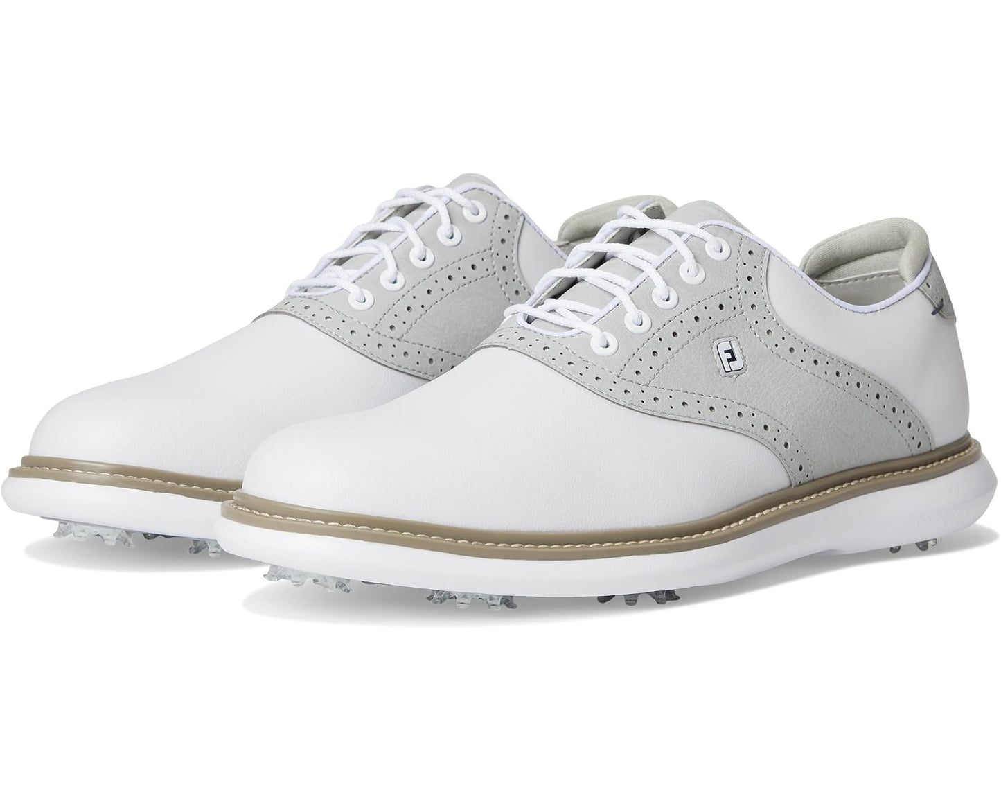 Men's FootJoy Traditions Golf Shoes- Previous Season White/Grey/White