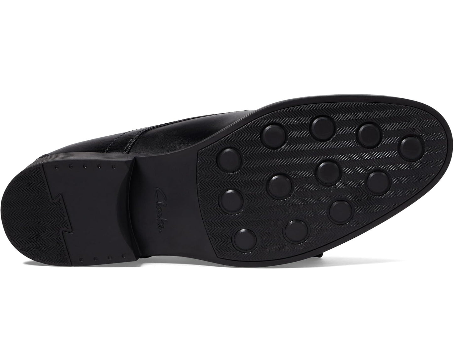 Men's Clarks Whiddon Plain Black Leather