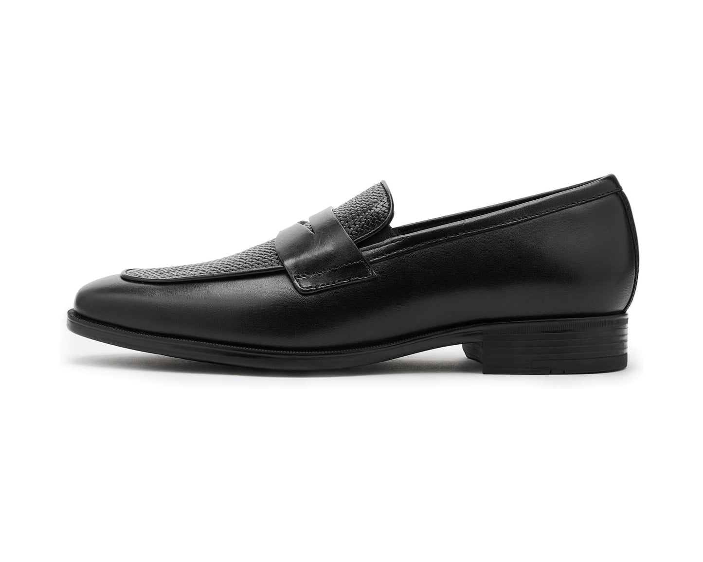 Men's Johnston & Murphy Gibbons Embossed Penny Loafers Black Full Grain