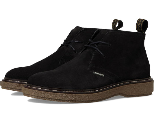Men's Barbour Blaine Chukka Boots Black Suede