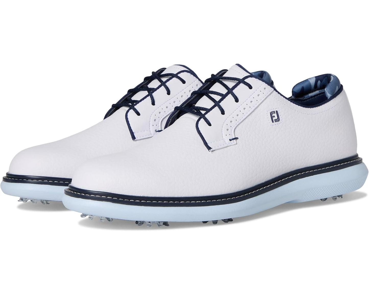 Men's FootJoy Traditions Blucher White/Sky Blue/Camo