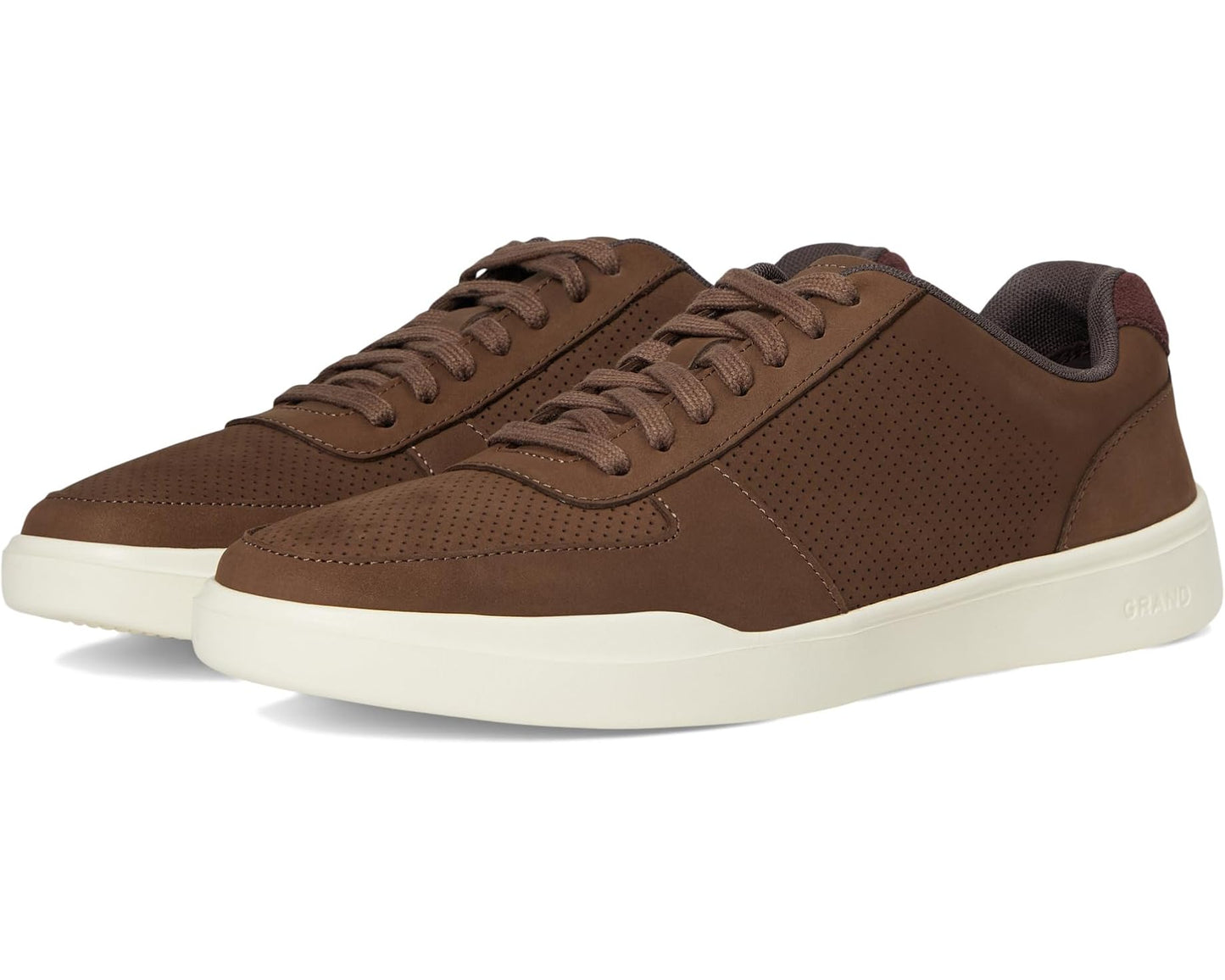 Men's Cole Haan Grand Crosscourt Modern Perf Sn Truffle Nubuck/Madeira/Ivory