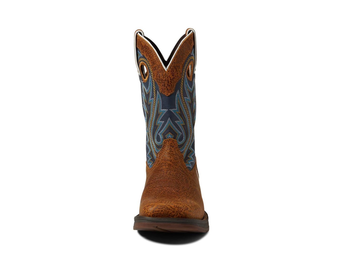 Men's Durango Rebel 11 Western Wide Toe Box Rustic Tan/Navy