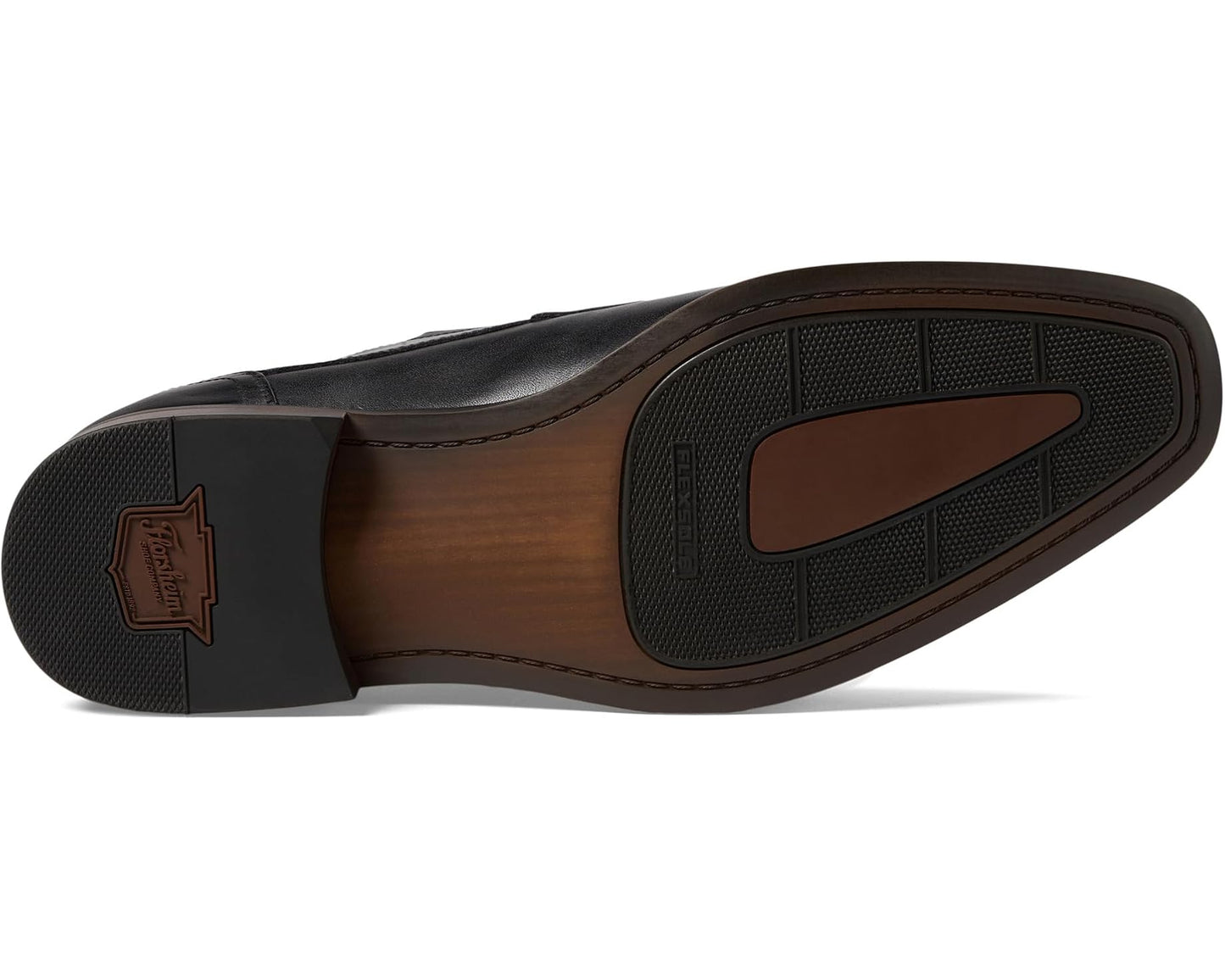 Men's Florsheim Sorrento Plain Toe Single Monk Strap Black Smooth