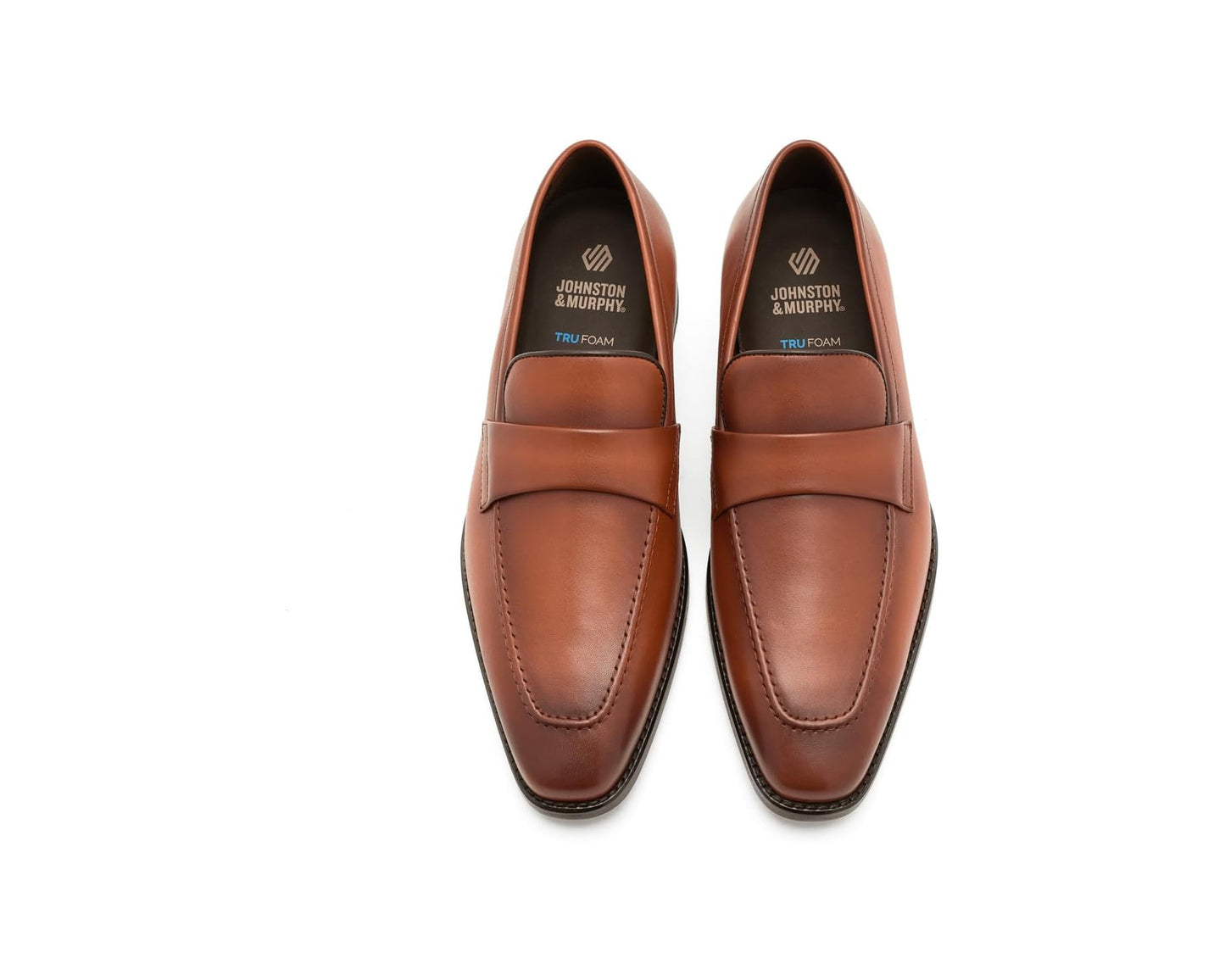 Men's Johnston & Murphy Floyd Penny Loafers Tan Full Grain