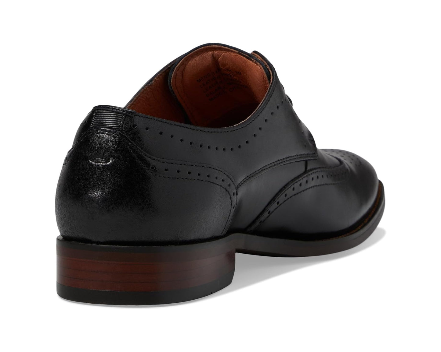 Men's Florsheim Sorrento Wing Tip Oxford Black Smooth