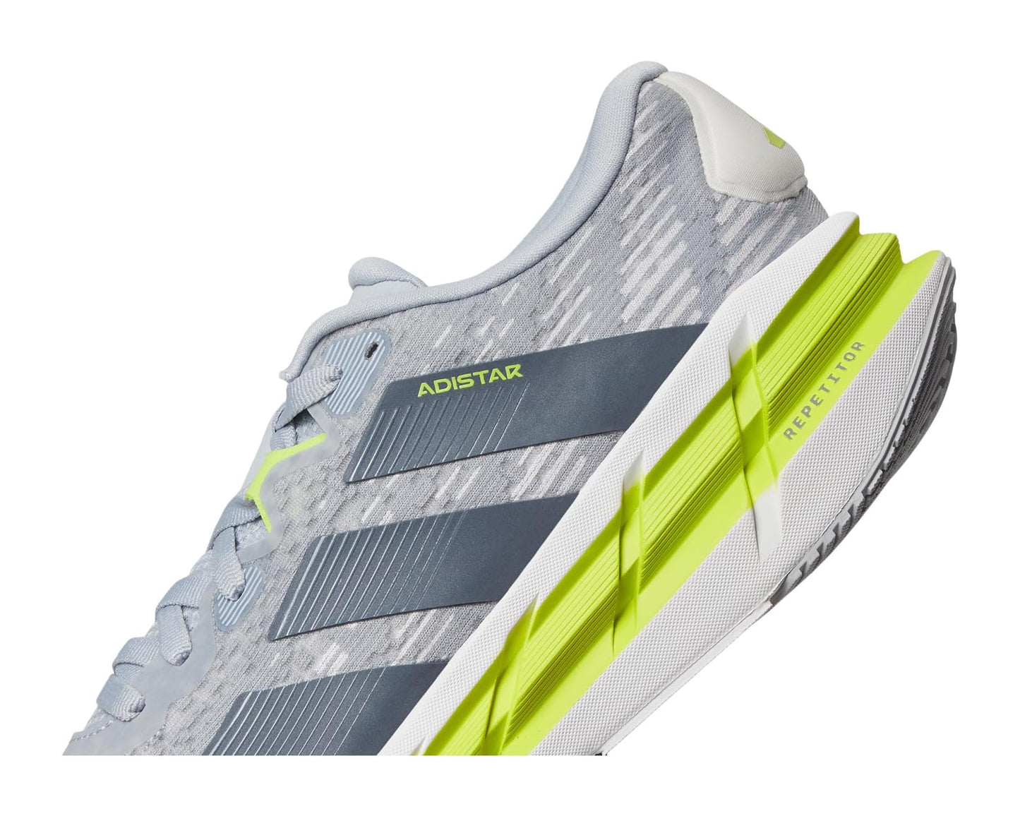 Men's adidas Adistar 4 Running Shoes Halo Silver/Onix/Solar Slime