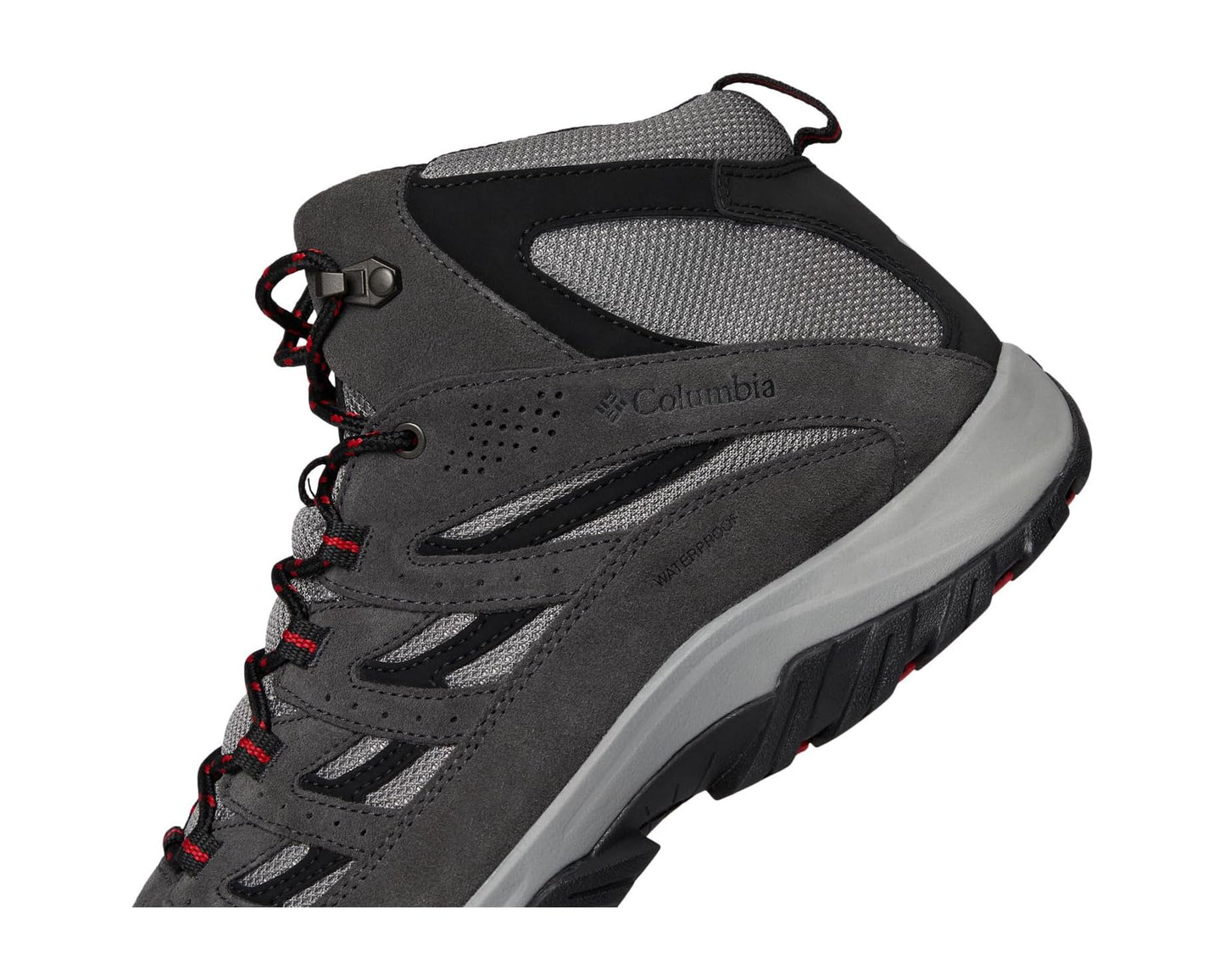 Men's Columbia Crestwood Mid Waterproof Dark Grey/Mountain Red