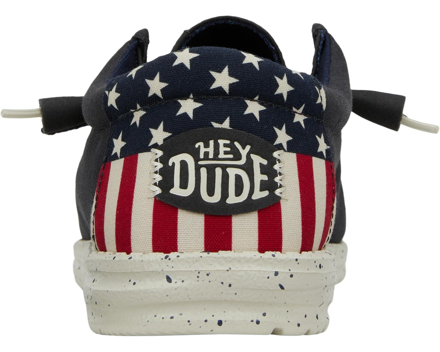 Men's Hey Dude Wally Americana Slip-On Casual Shoes Navy White
