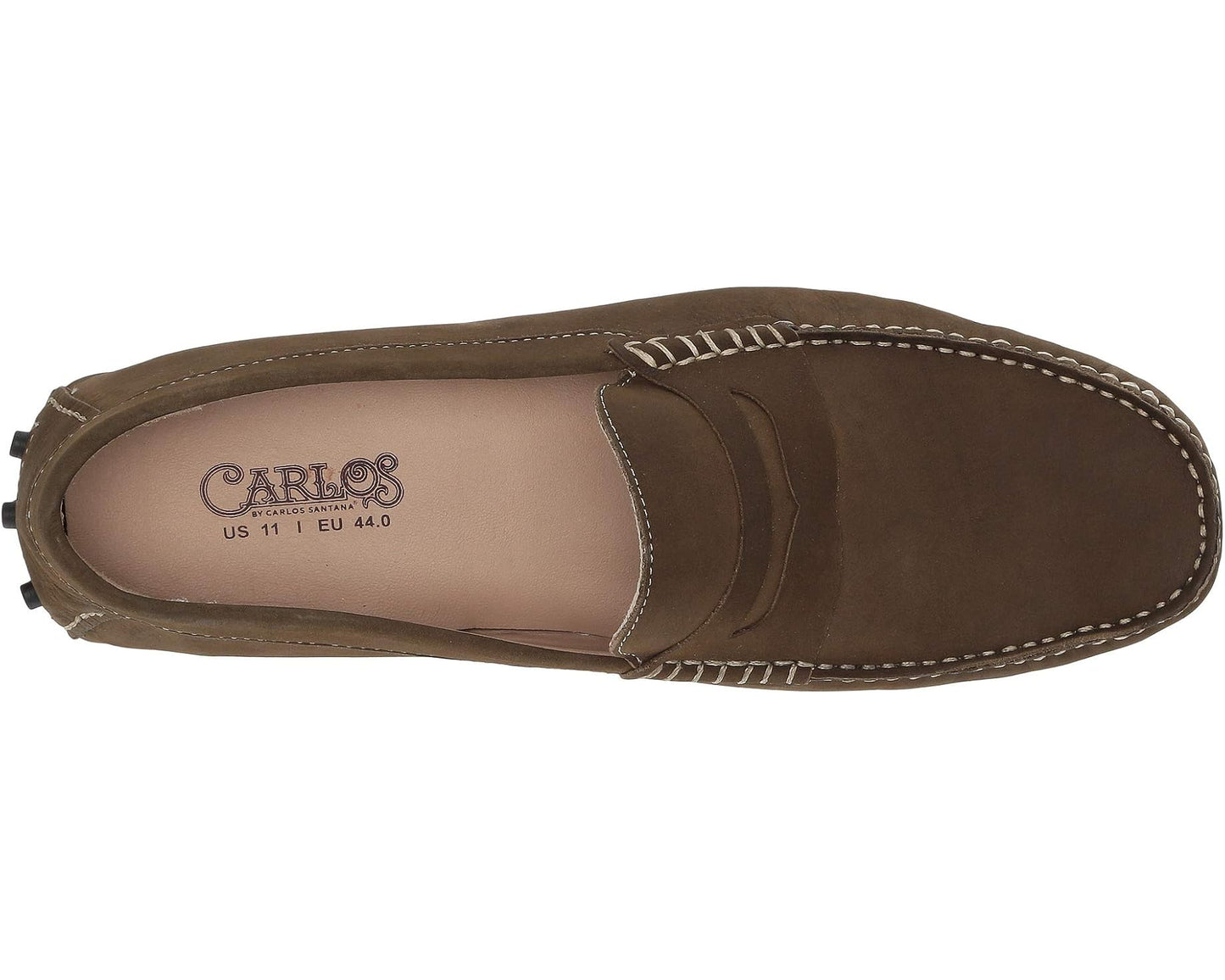 Men's Carlos by Carlos Santana Ritchie Driver Loafers Olive Calf Nubuck