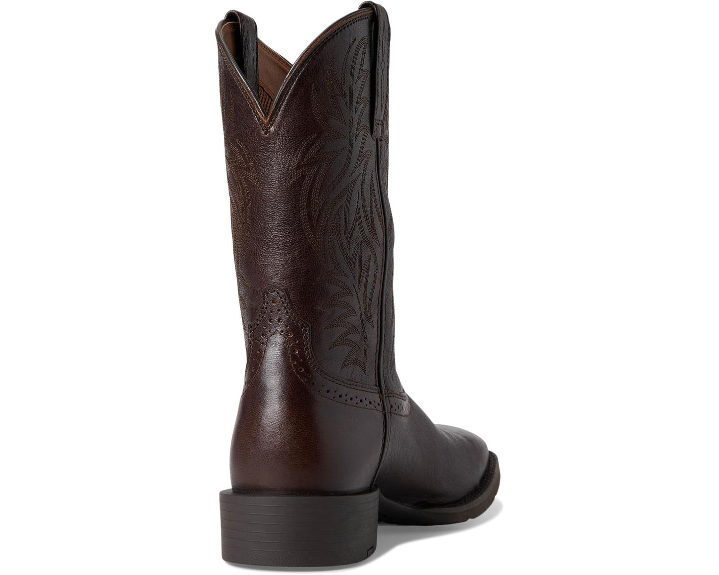 Men's Ariat Sport Wide Square Toe Cowboy Boots Burnished Chocolate