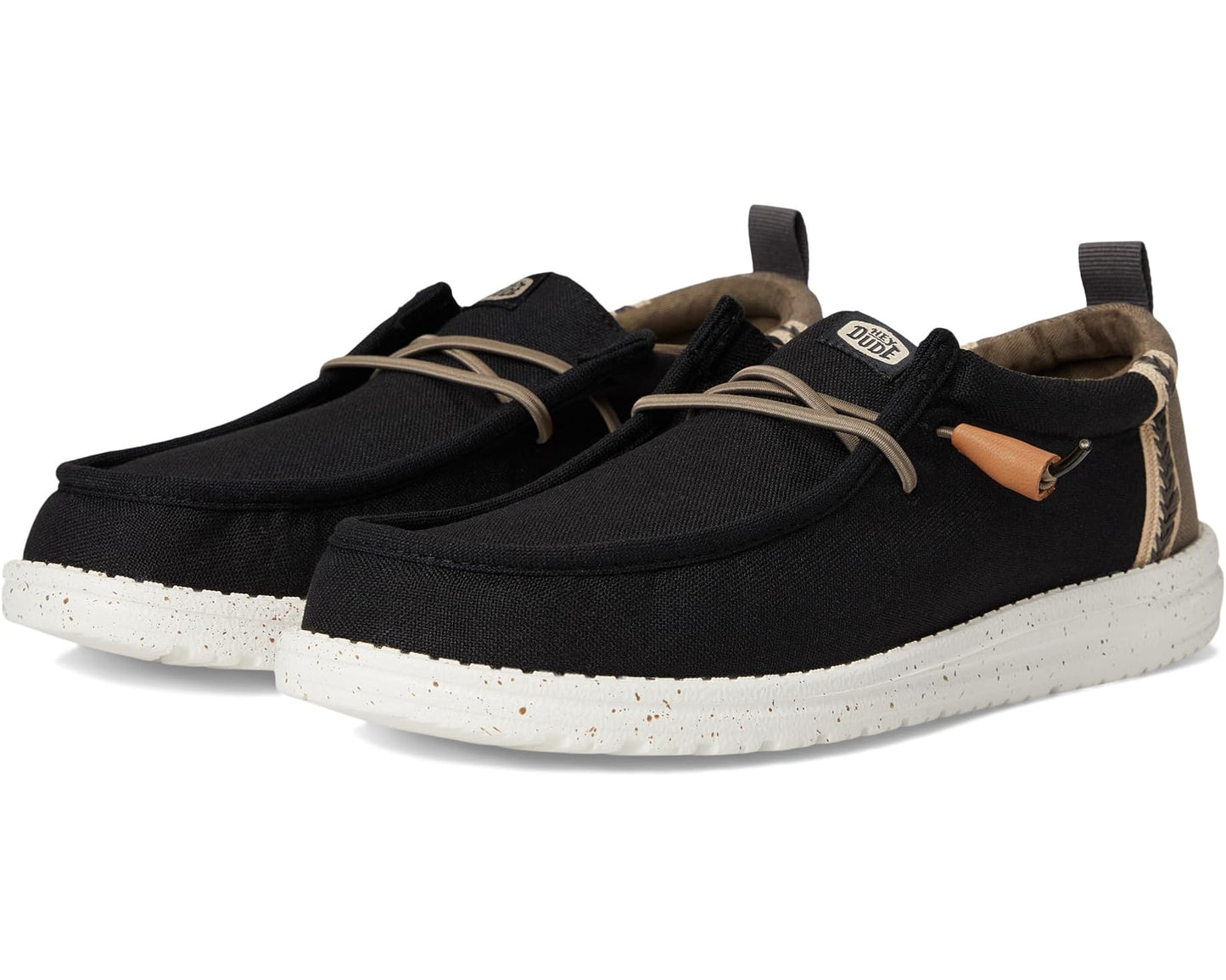 Men's Hey Dude Wally Summer Linen Black/Walnut