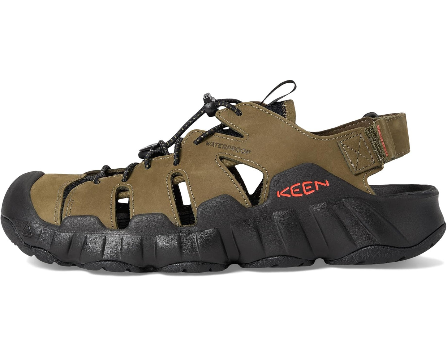 Men's KEEN Hyperport Fisherman Leather Dark Olive/Black