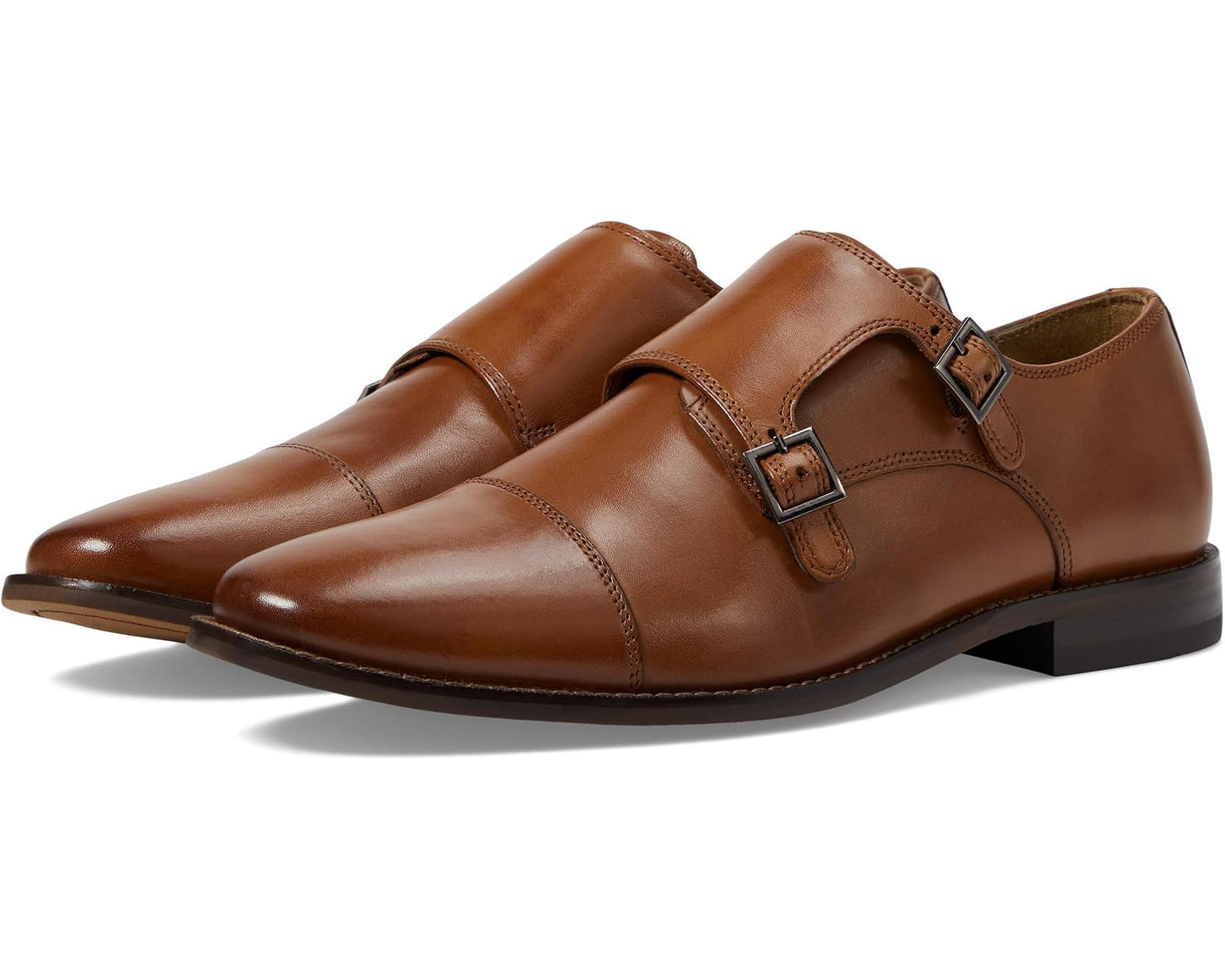 Men's Florsheim Montinaro Double Monk Strap Saddle Tan Smooth
