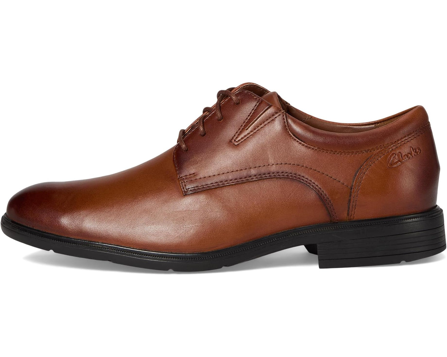Men's Clarks Steadwell Lace Dark Tan Leather