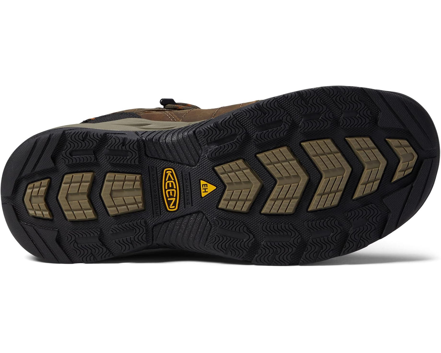 Men's KEEN Utility Flint II Mid Waterproof Soft Toe Black Olive/Brindle