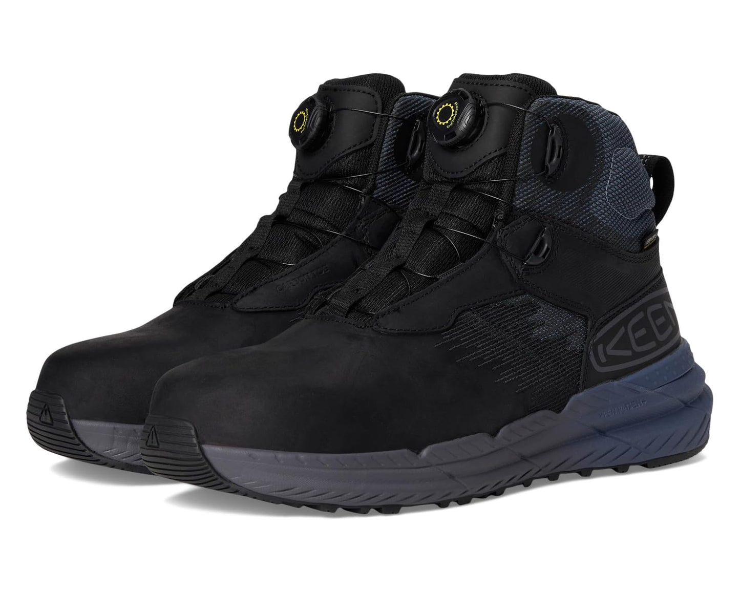 Men's KEEN Utility Snapline RF Waterproof Boot (Carbon-Fiber Toe) Vintage Indigo/Black