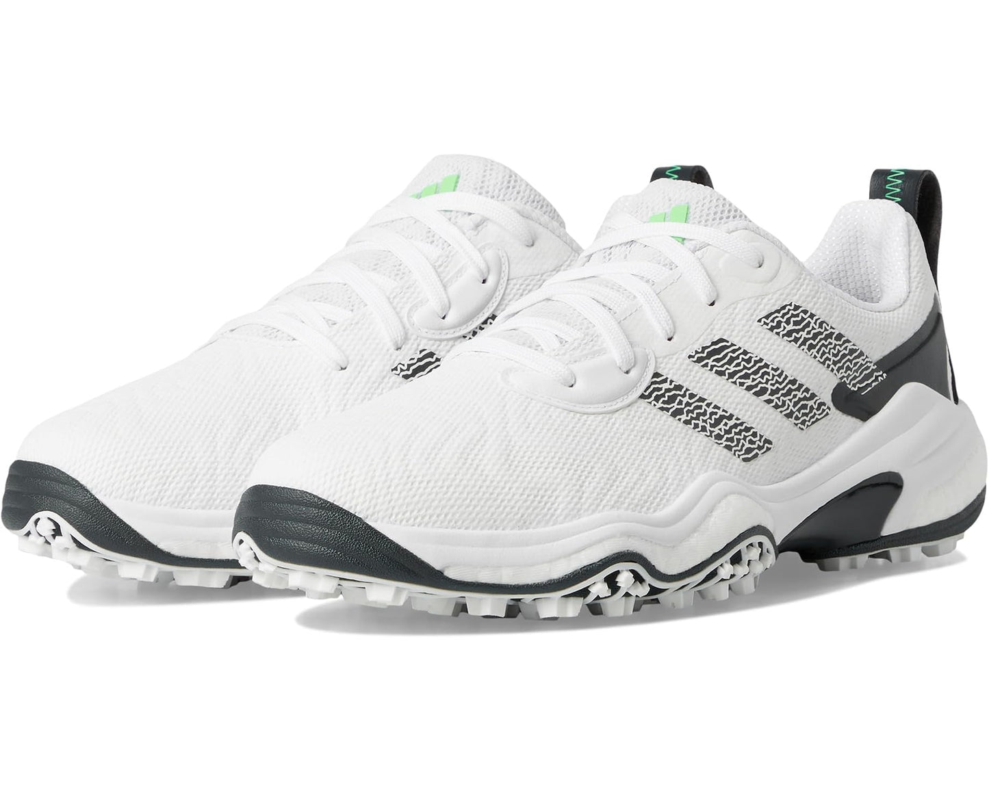 Men's adidas Golf Codechaos 25 Spikeless Golf Shoes Footwear White/Aurora Ivory/Lime Burst