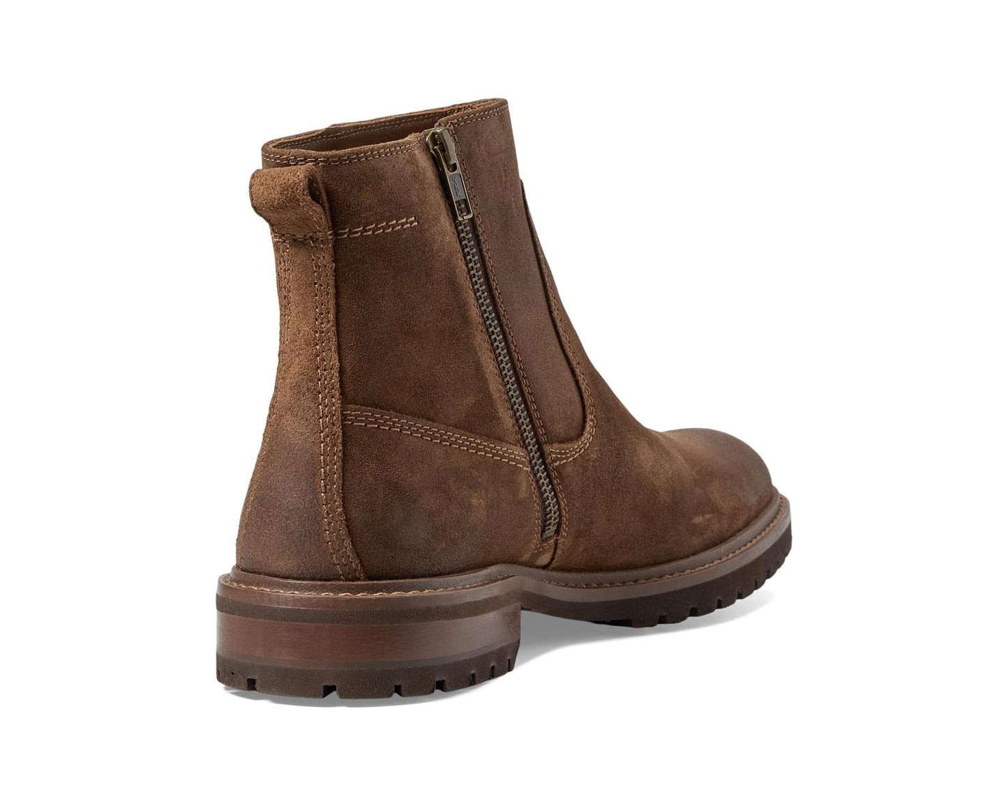 Men's Johnston & Murphy Barrett Zip Boots Brown Waxed Suede