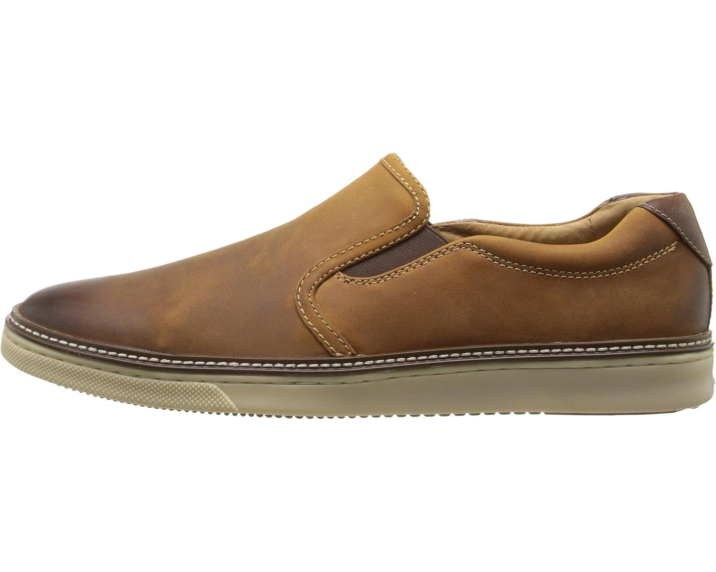 Men's Johnston & Murphy McGuffey Casual Slip-on Sneaker Tan Oiled Full Grain