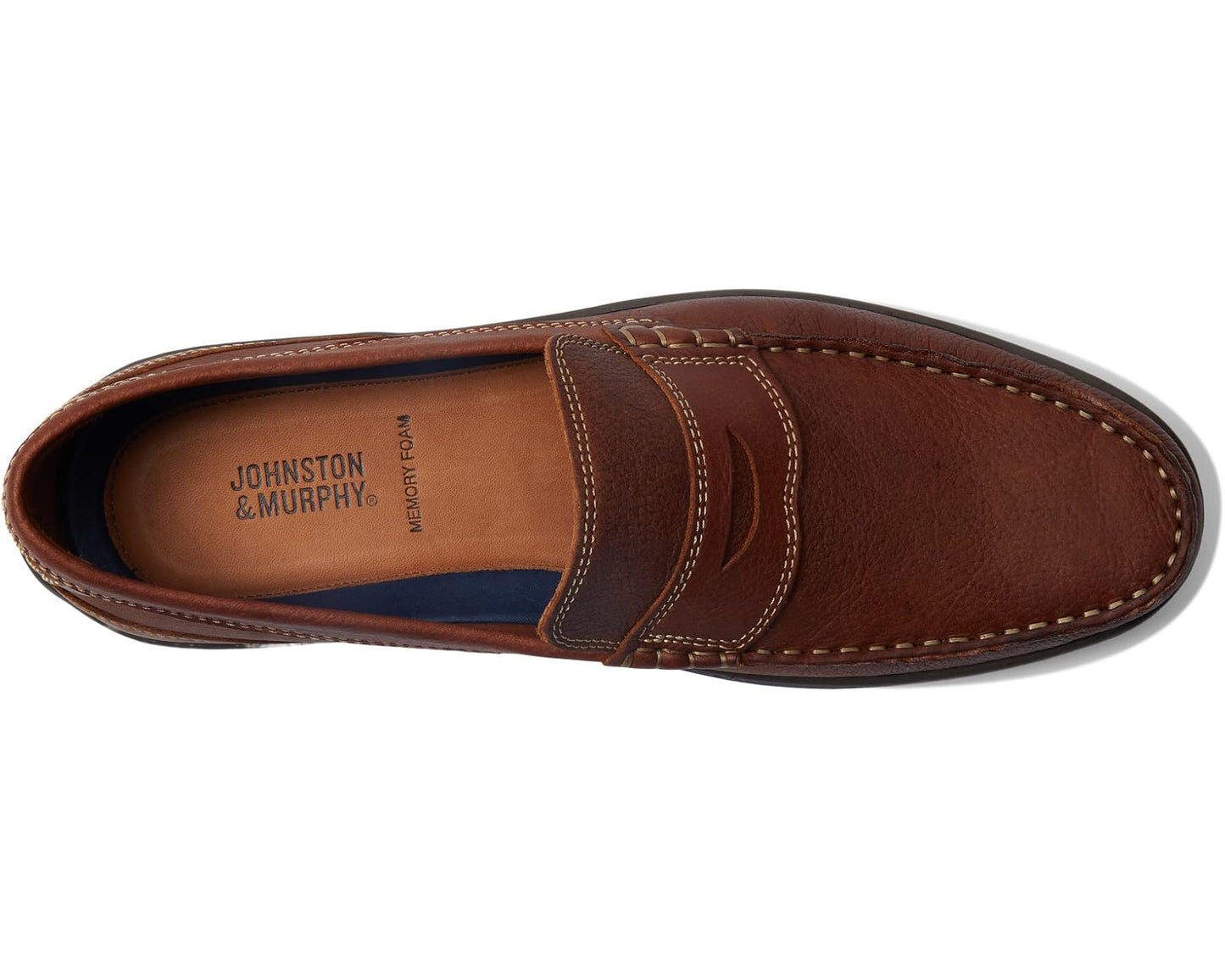 Men's Johnston & Murphy Emmett Penny Dark Tan Full Grain