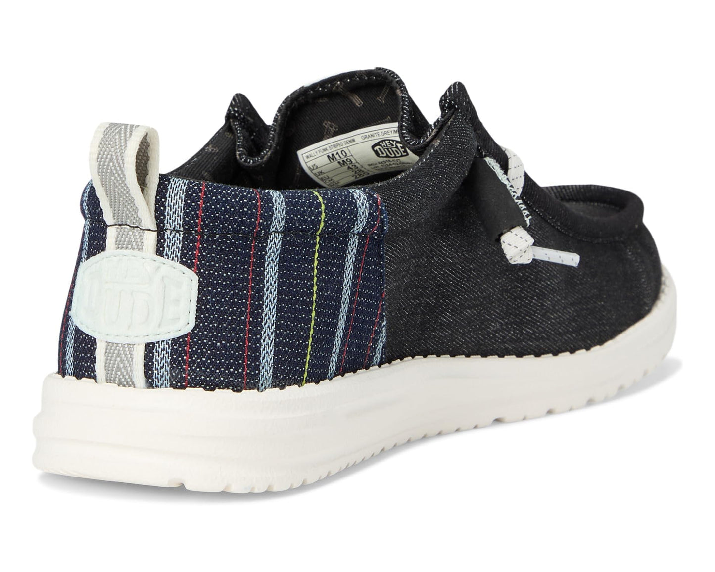 Men's Hey Dude Wally Funk Striped Denim Granite Grey/Multi