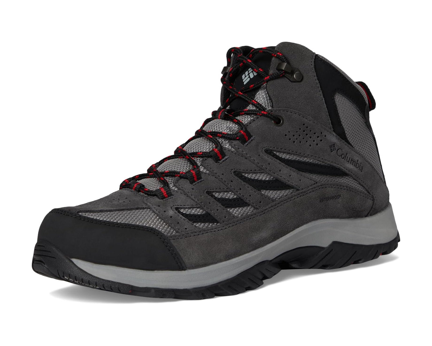 Men's Columbia Crestwood Mid Waterproof Dark Grey/Mountain Red