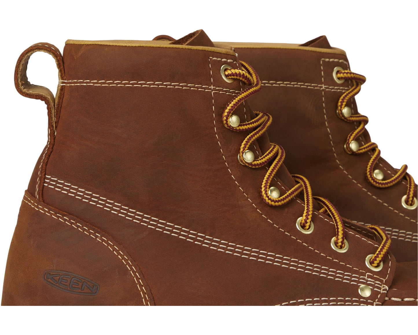 Men's KEEN Utility Liberty 6 Waterproof Boot (Soft Toe) Leather Brown/Birch