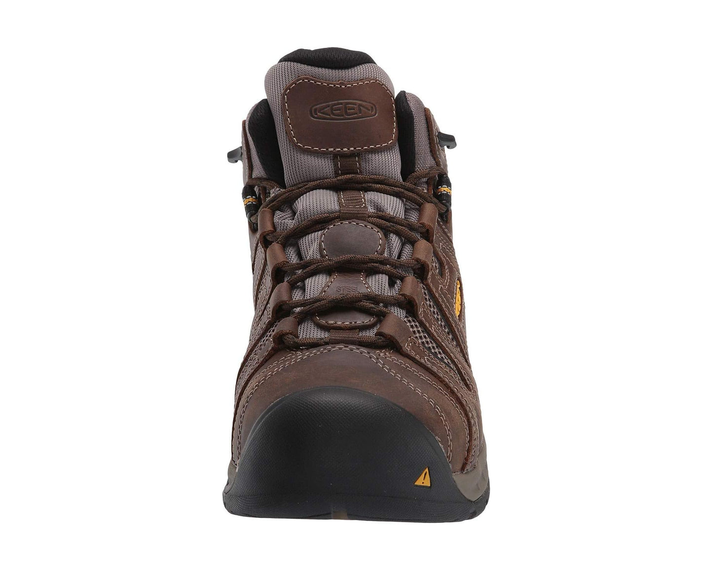 Men's KEEN Utility Flint II Mid Steel Toe Cascade Brown/Golden Rod