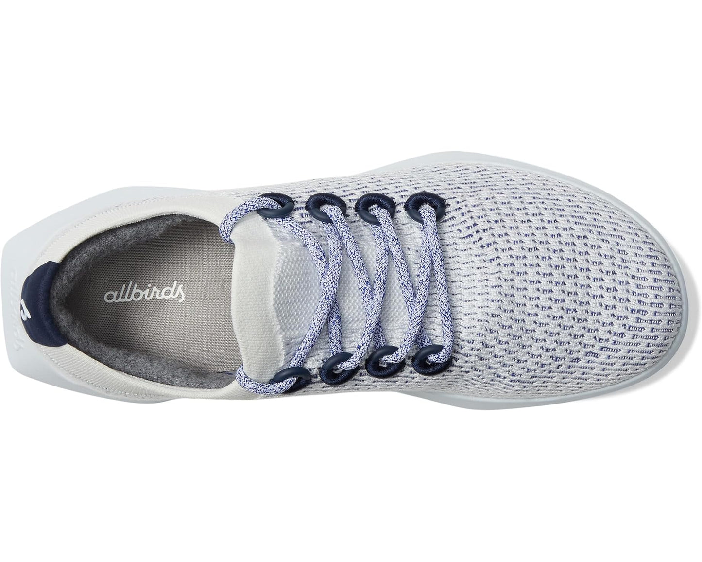 Men's Allbirds Tree Dasher 2 Blizzard, Hazy Cobalt (clarity Blue)