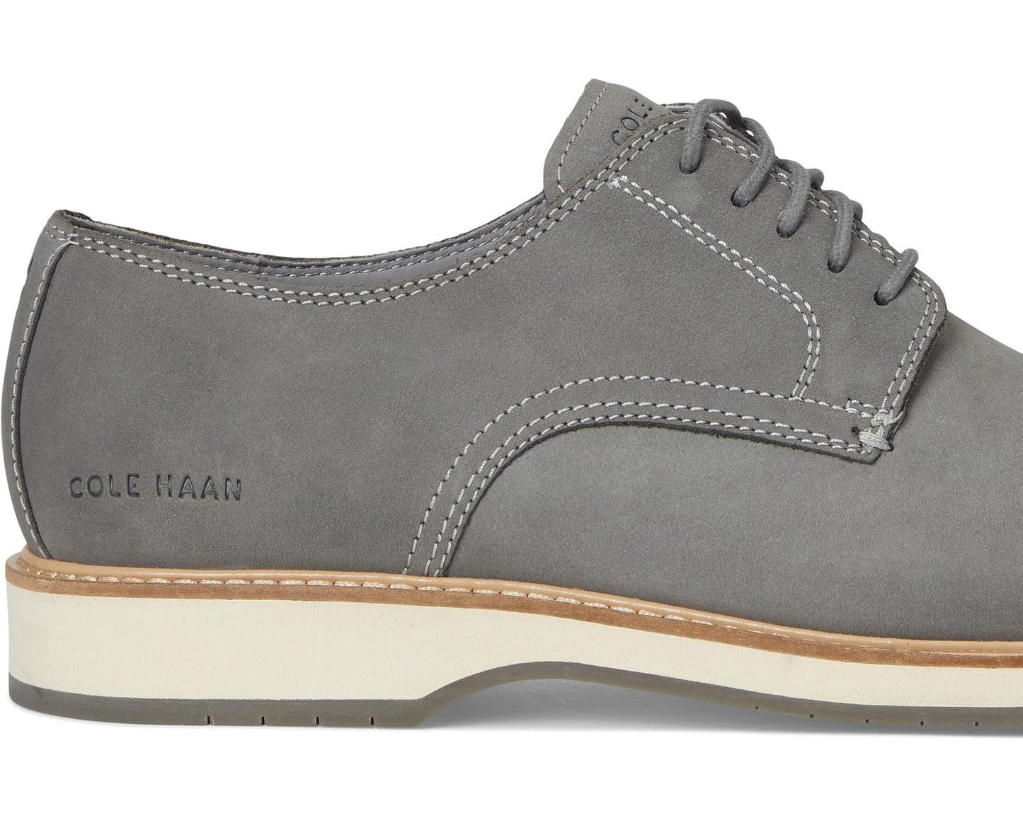 Men's Cole Haan Morse Grand Plain Toe Oxfords Sea Stone Nubuck/Ivory/Sea Stone