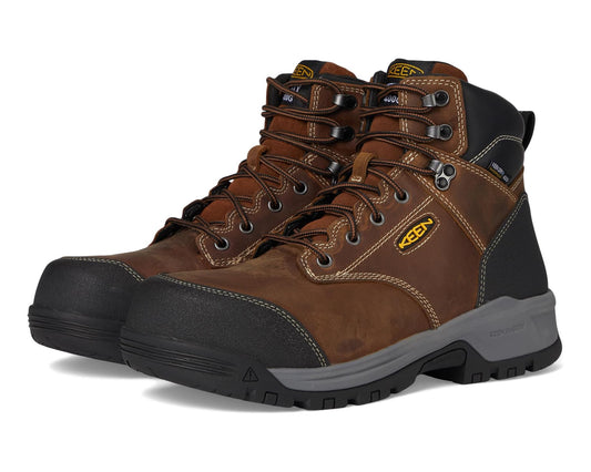 Men's KEEN Utility Evanston 6 Composite Toe Waterproof Insulated 400G Bison/Black