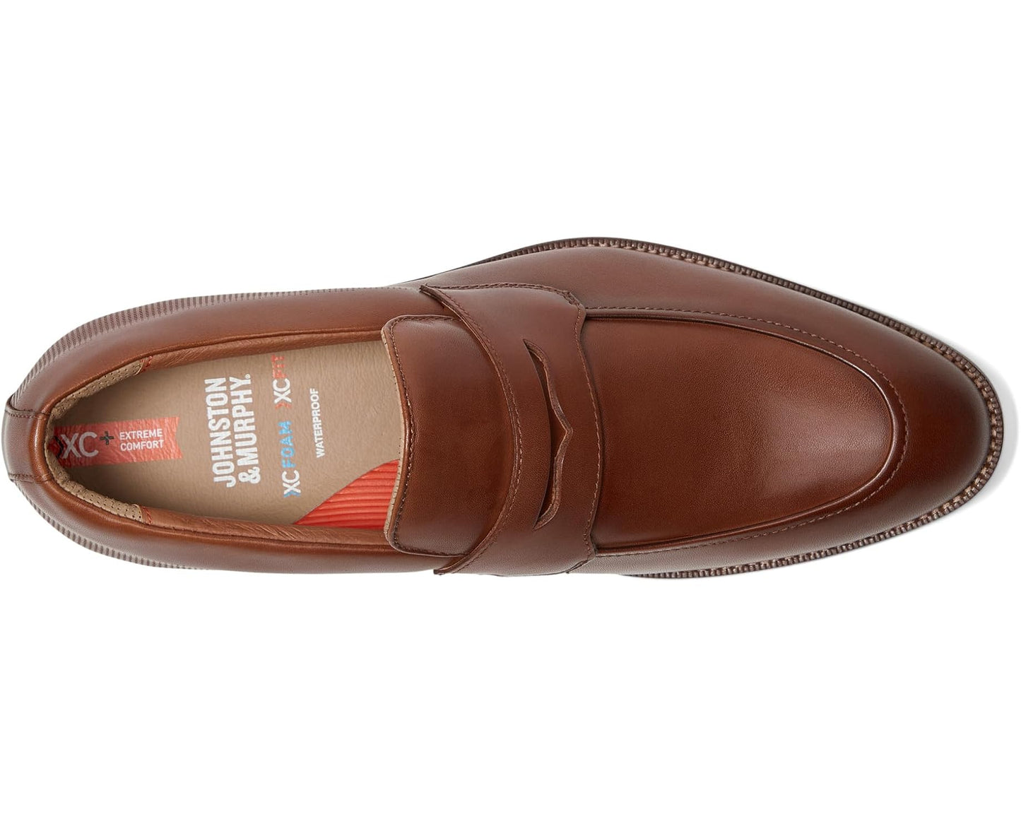 Men's Johnston & Murphy Xc Copley Penny Cognac Waterproof Full Grain