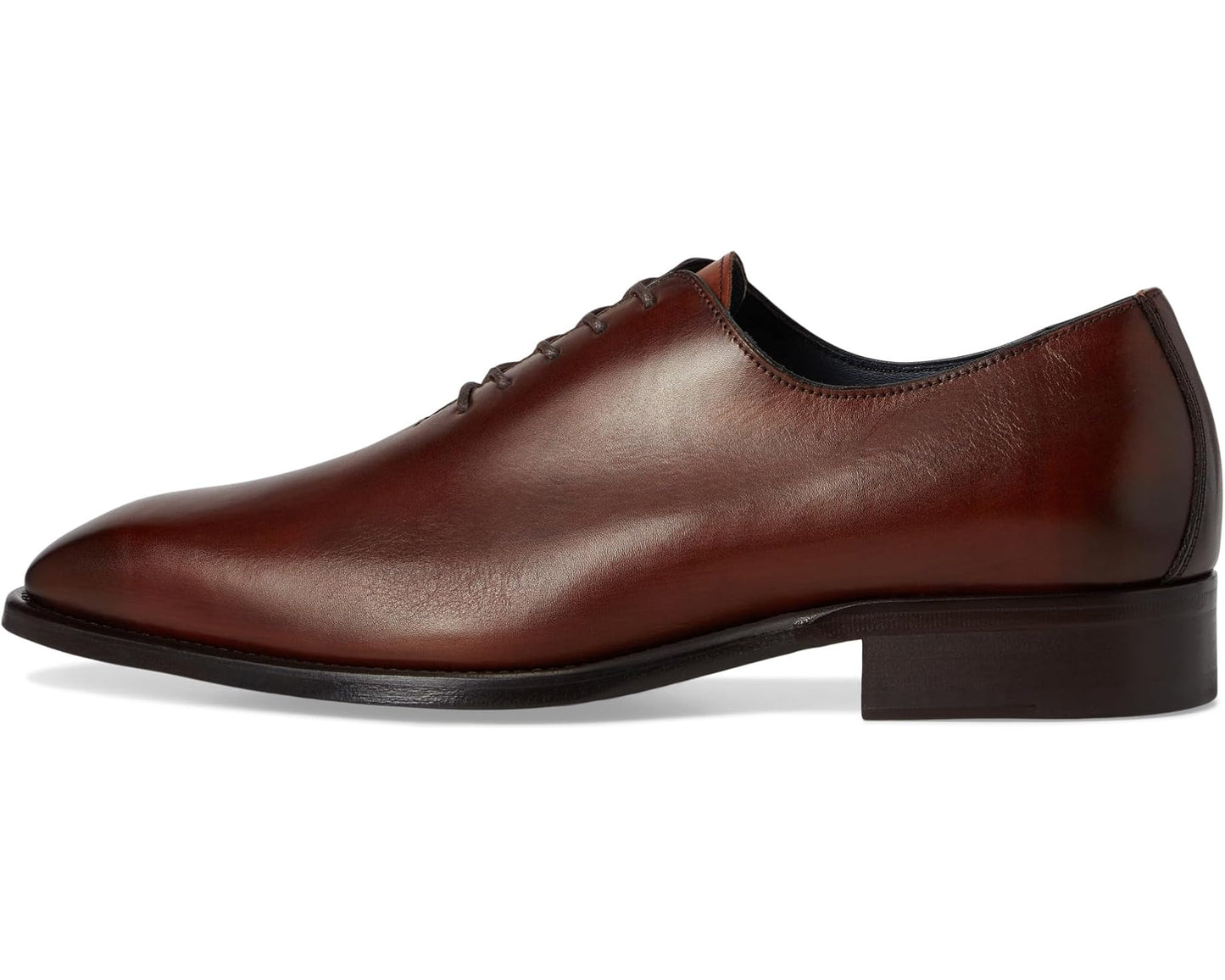 Men's Johnston & Murphy Collection Larson One-Piece Plain Toe Mahogany Italian Calfskin