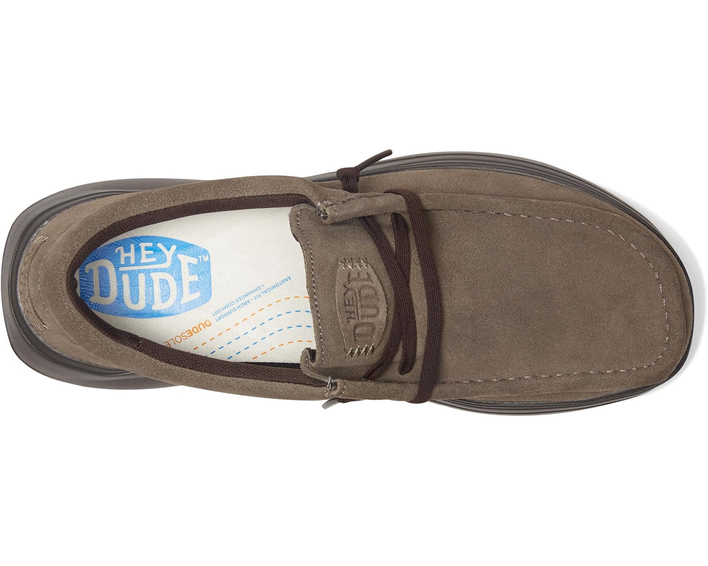 Men's Hey Dude Wally COMF Suede Major Brown/Mole Brown