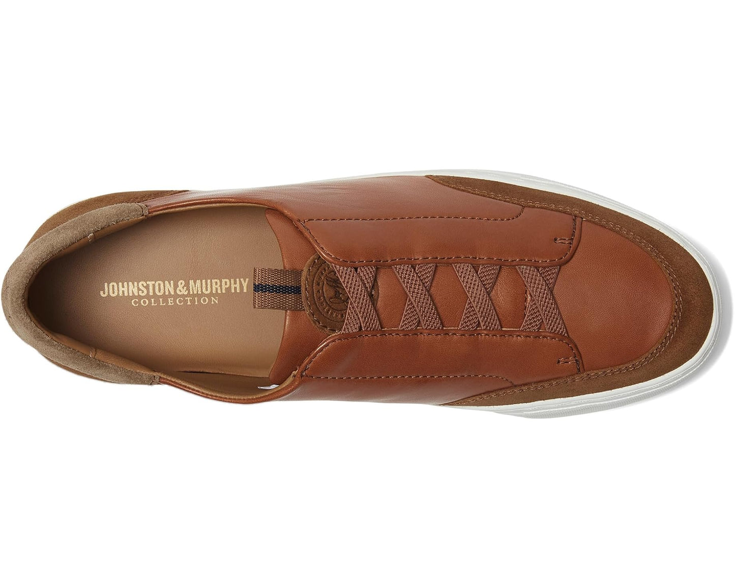 Men's Johnston & Murphy Collection Anson Stretch Lace To Toe Cognac