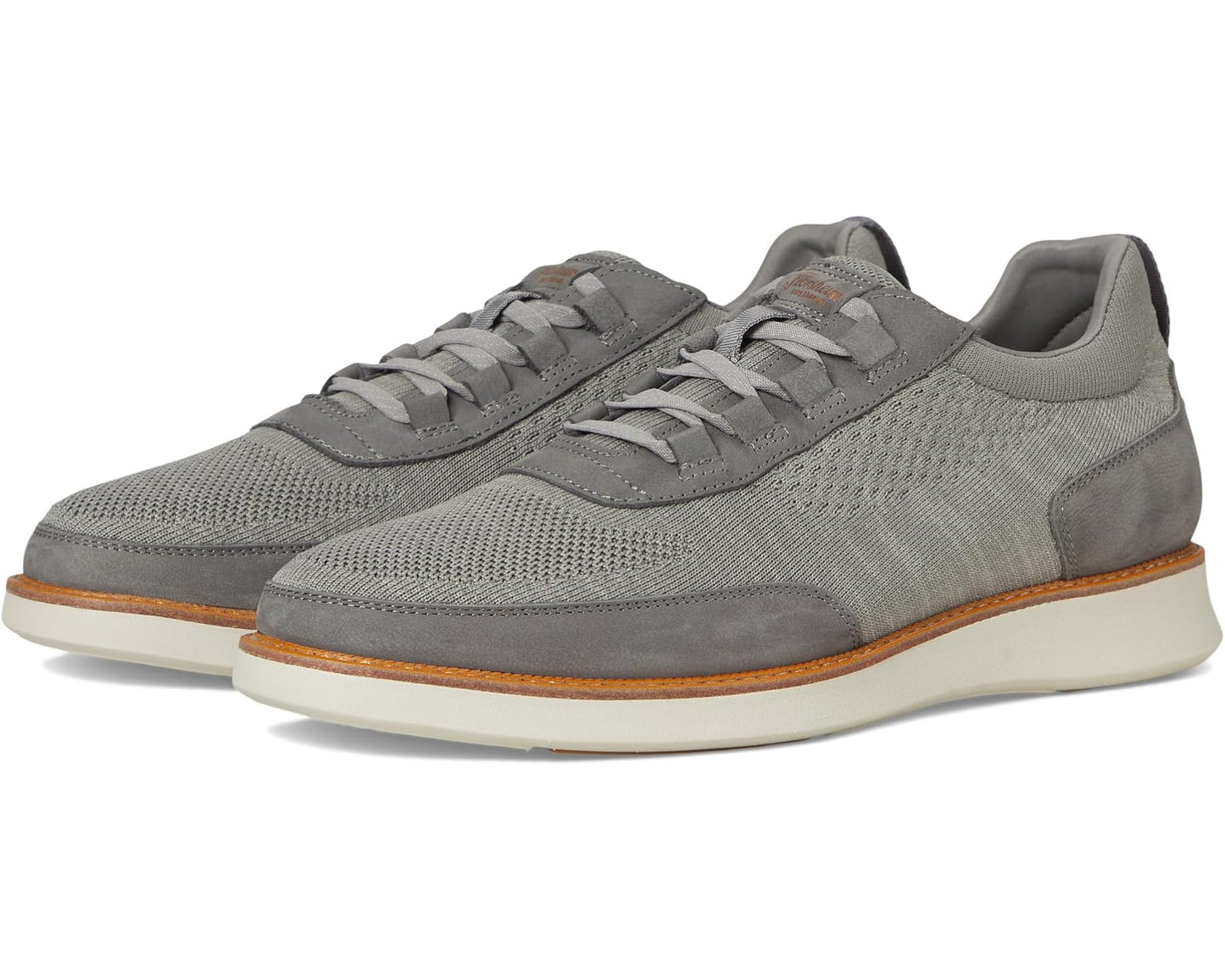 Men's Florsheim Launch Knit Elastic Lace Moc Toe Slip-On Gray