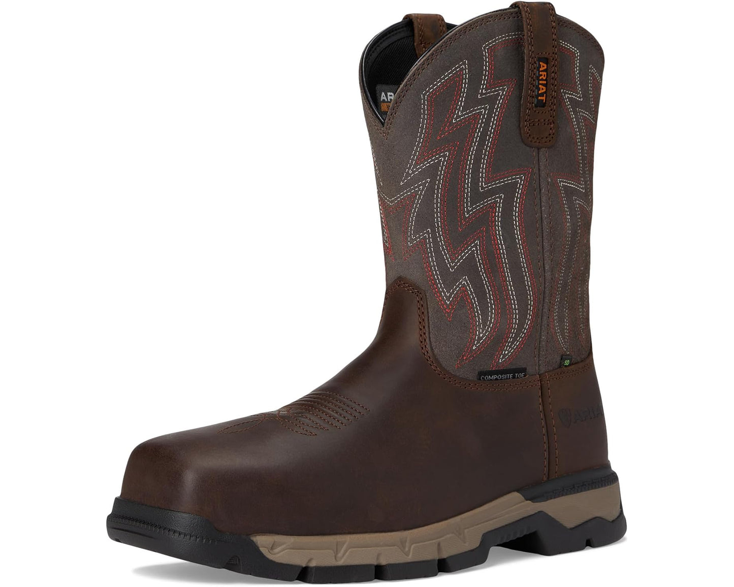 Men's Ariat Rebar Flex SD Composite Toe Work Boots Distressed Brown/Stone