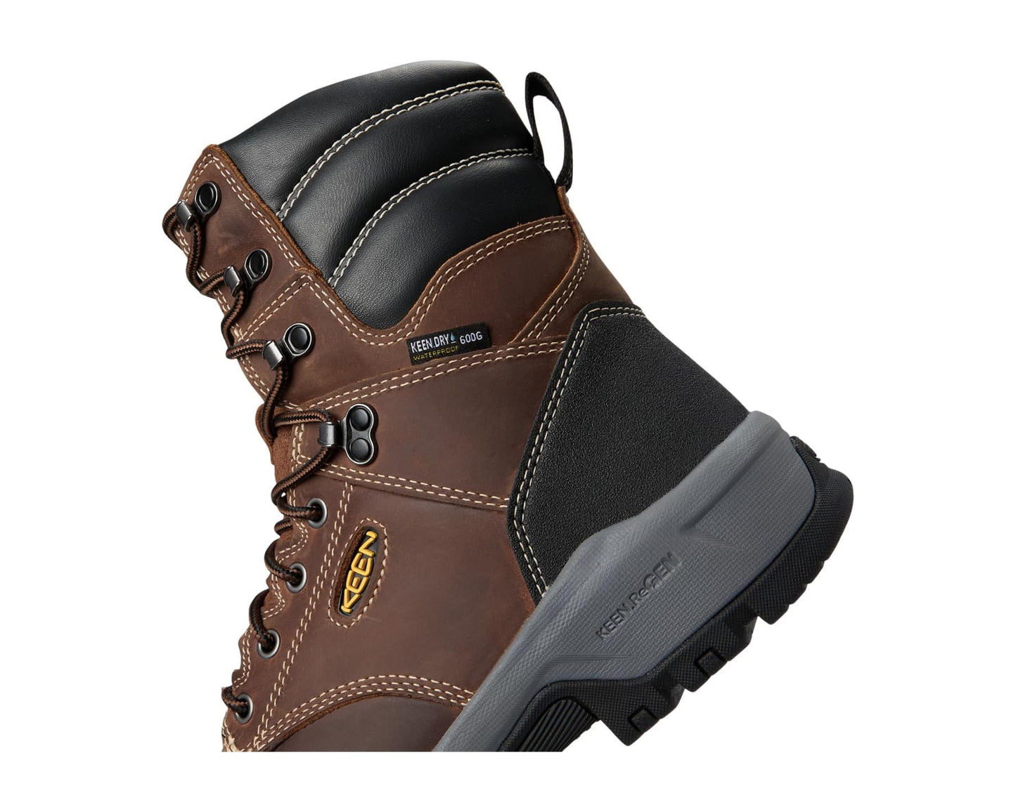 Men's KEEN Utility Evanston 8 Soft Toe Waterproof Insulated 600G Bison/Black