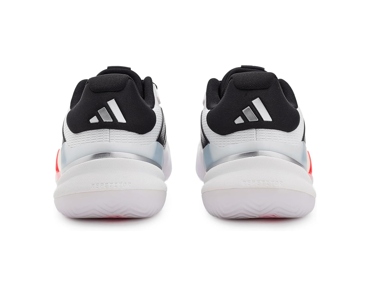 Men's adidas Barricade 1/4 Tennis Shoes White/Black/Lucid Red 1