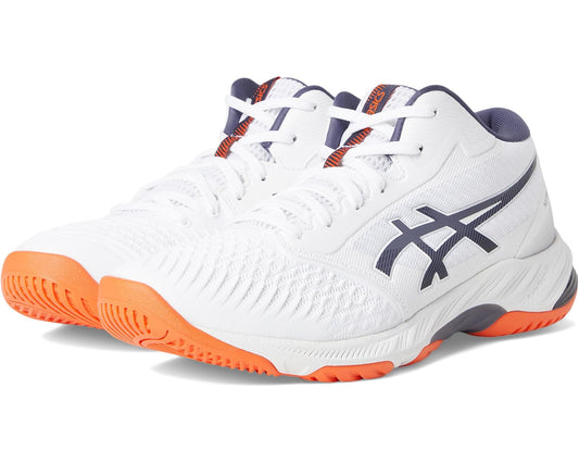 Men's ASICS Netburner Ballistic FF MT 3 Volleyball Shoe White/Indigo Fog