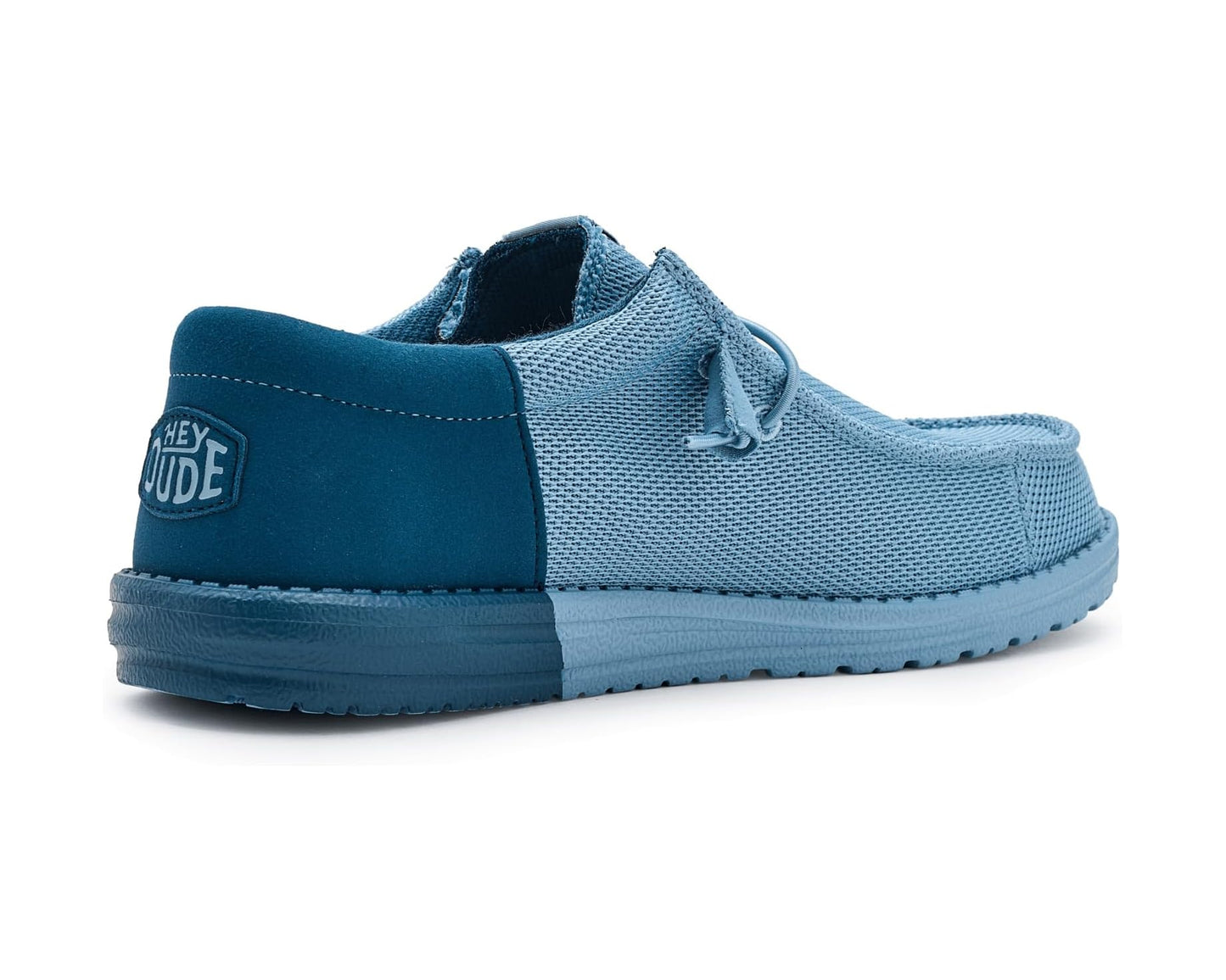 Men's Hey Dude Wally Funk Mesh Split Faded Denim/Ensign Blue