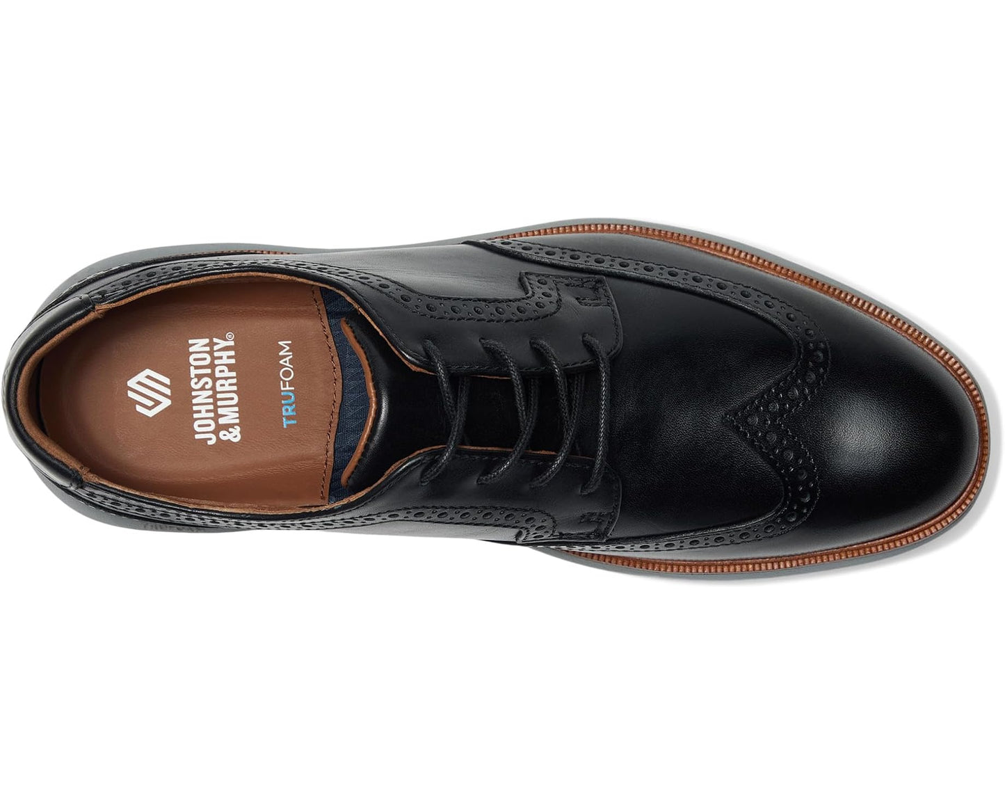 Men's Johnston & Murphy Larkin Wingtip Black Italian Calfskin