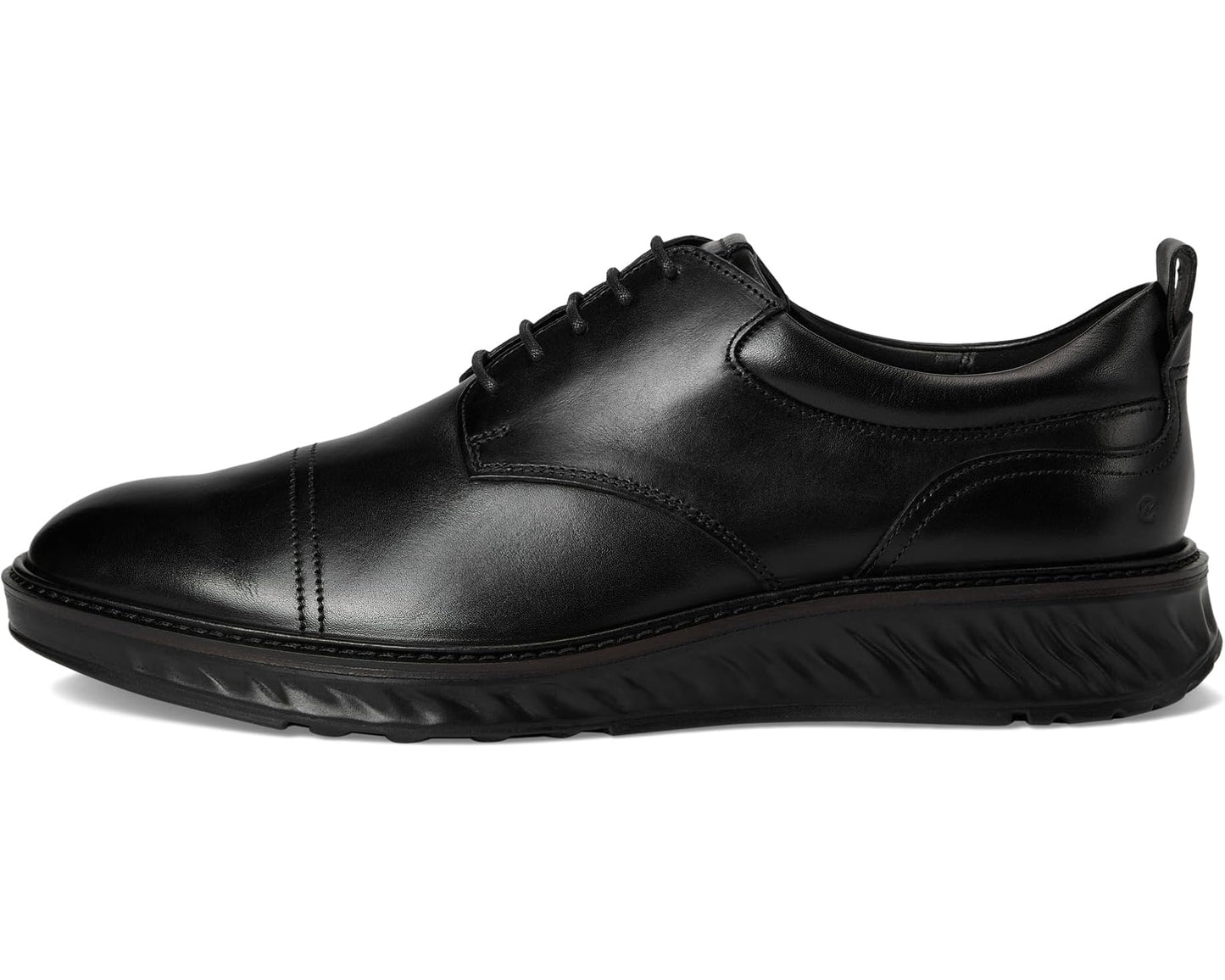 Men's ECCO ST.1 Hybrid Cap Toe Oxford Black/Black Outsole