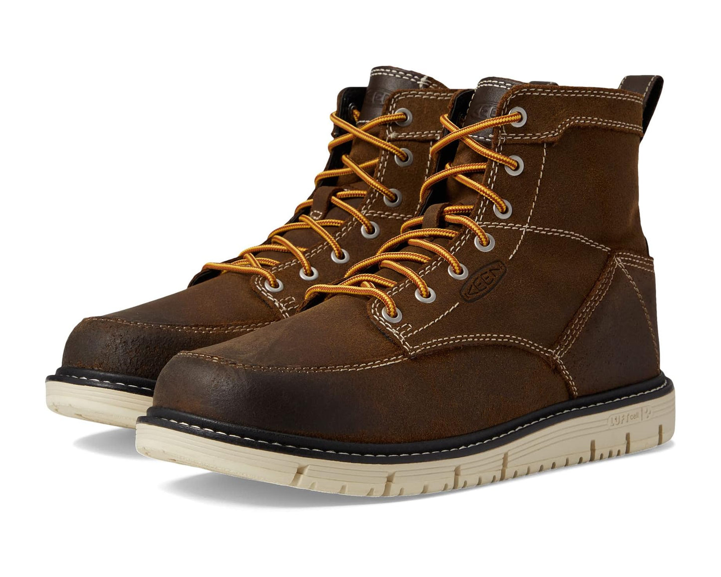 Men's KEEN Utility San Jose 6 (Soft Toe) Coffee Bean/Star White