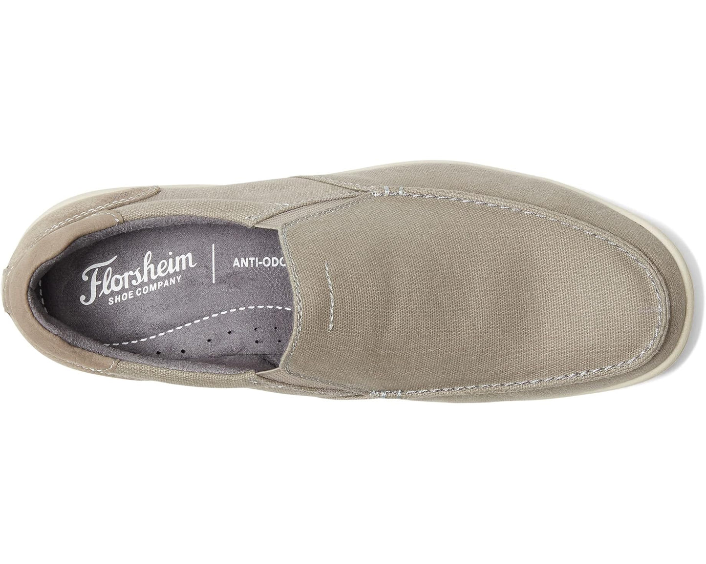 Men's Florsheim Lakeside Canvas Moc Toe Slip-On Gray Canvas